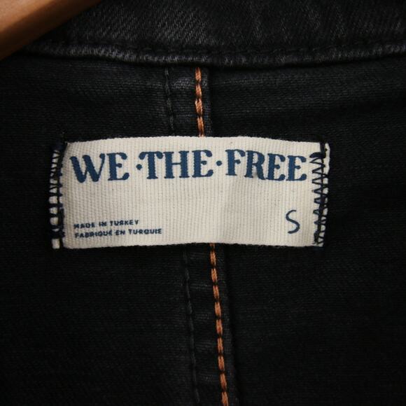 Free People We The Free Jayde Flare Jumpsuit Black Mamba NWT Denim Size S - Picture 10 of 11
